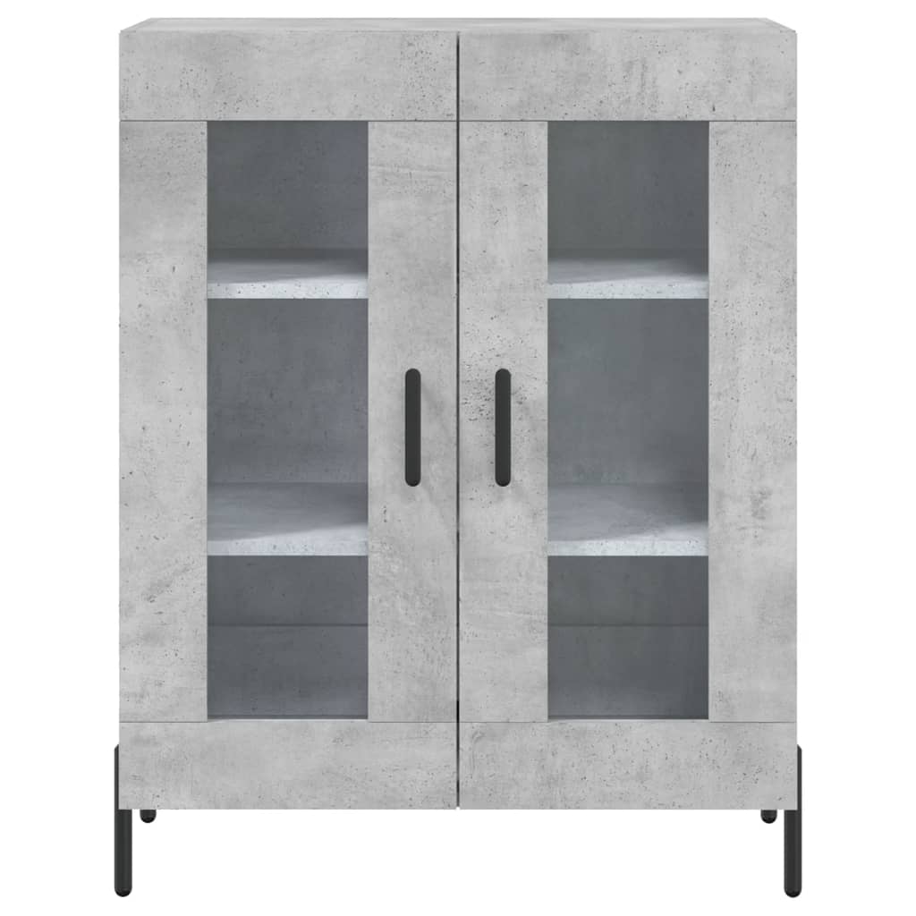 Visoka komoda siva betona 69,5x34x180 cm od konstruiranog drva