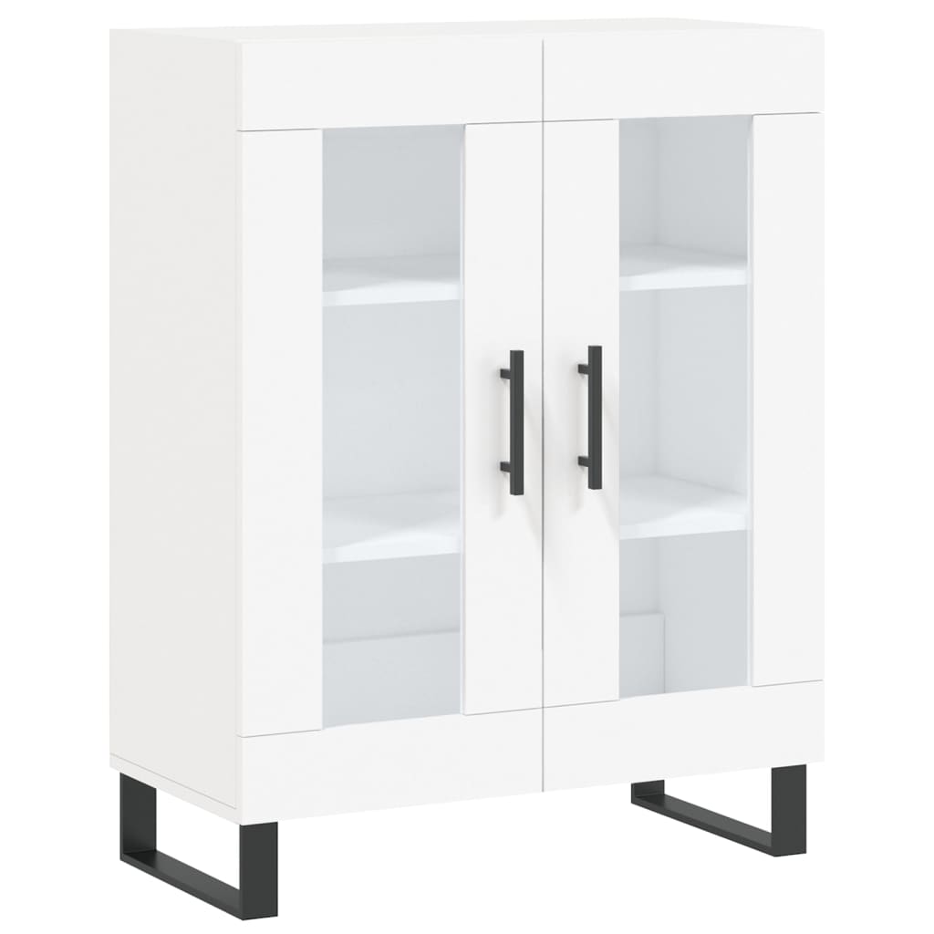 Visoka komoda bijela 69,5x34x180 cm konstruirano drvo