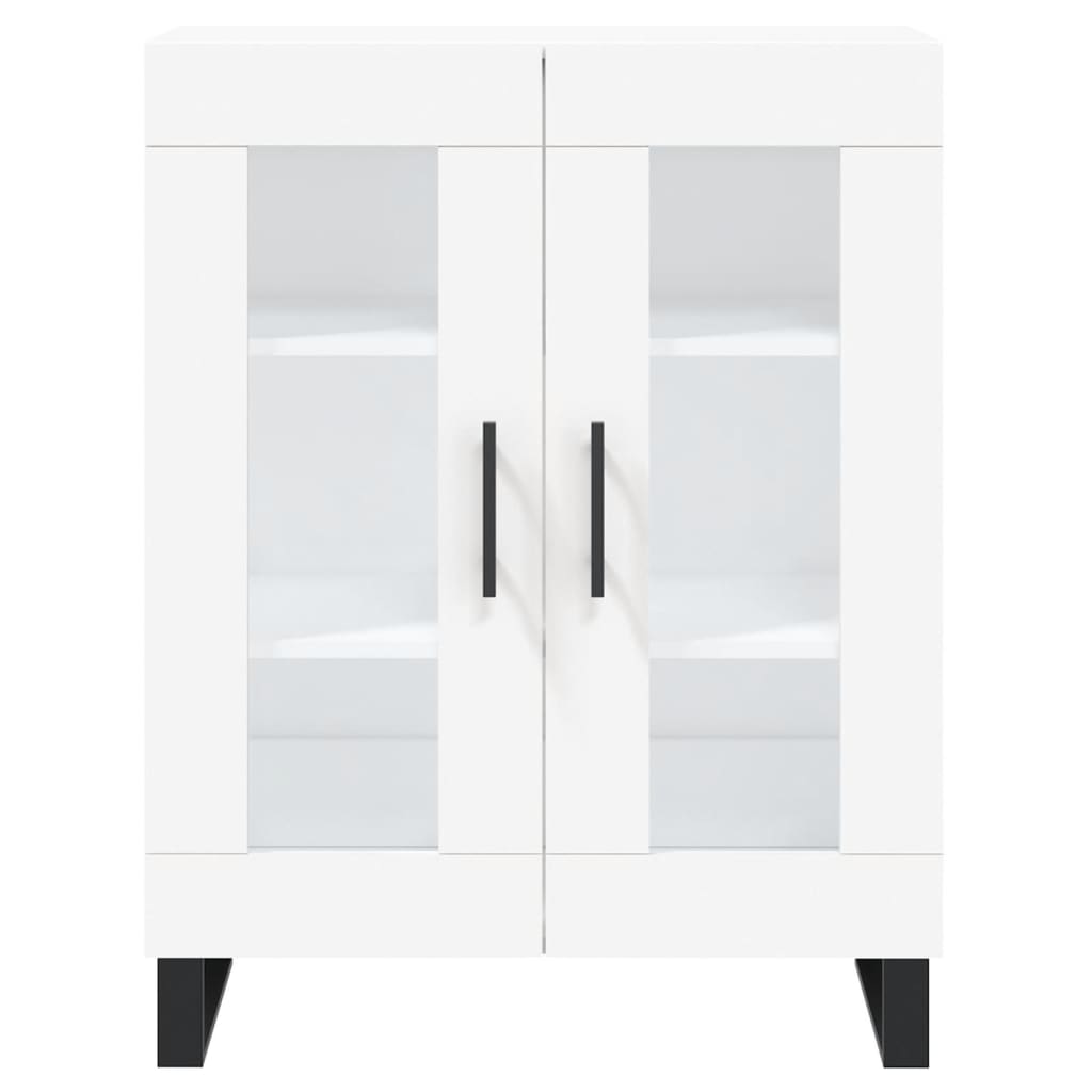 Visoka komoda bijela 69,5x34x180 cm konstruirano drvo