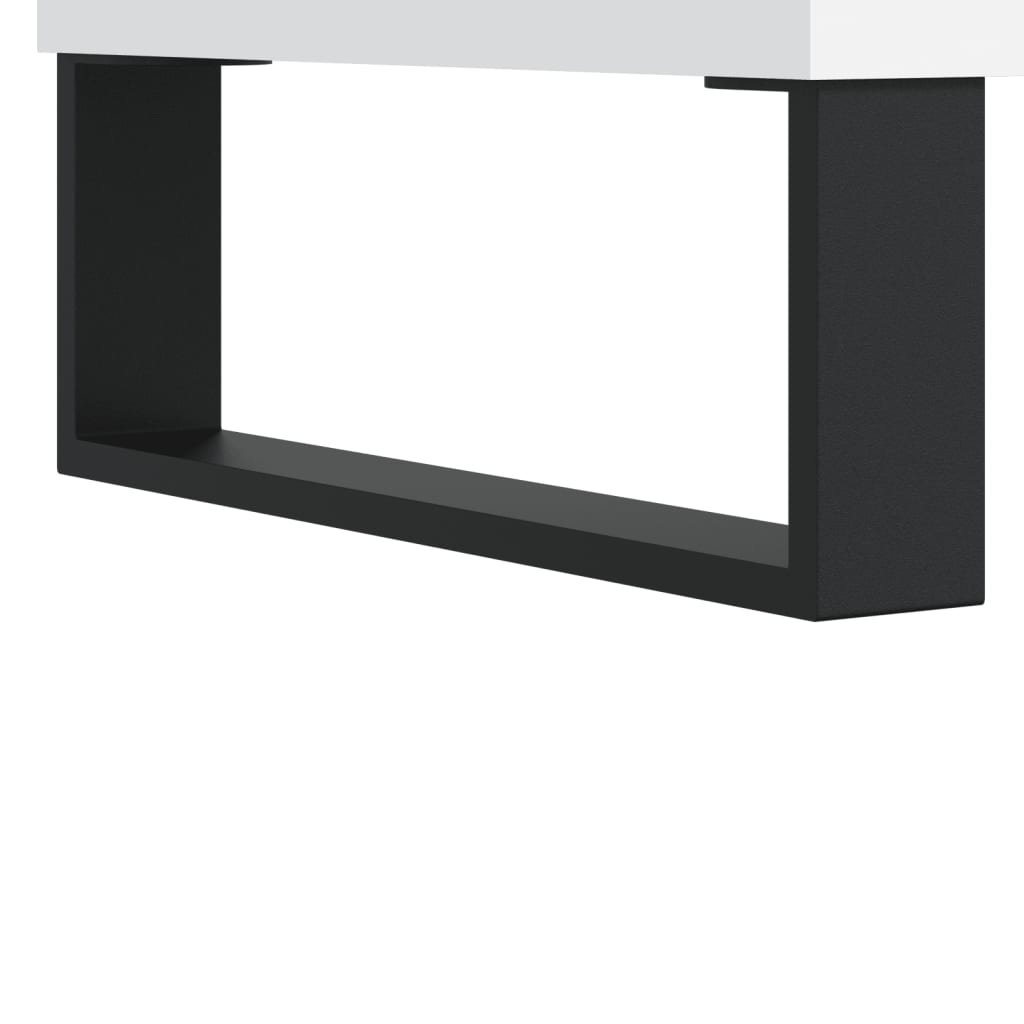 Visoka komoda bijela 69,5x34x180 cm konstruirano drvo