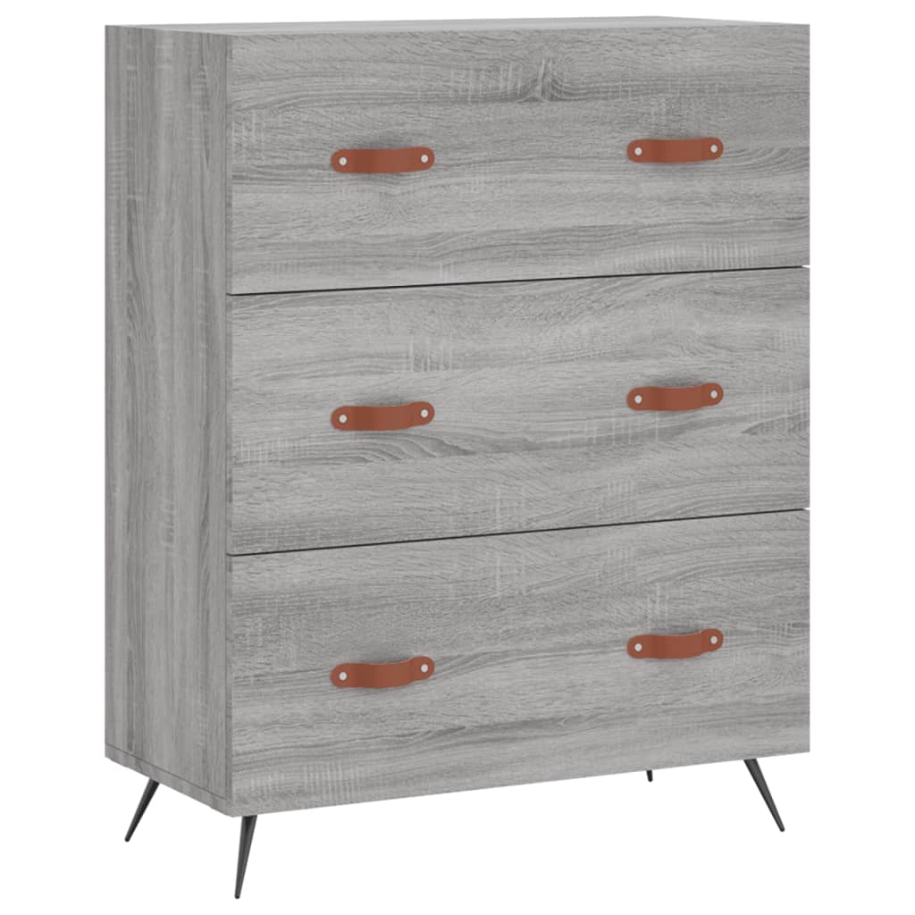 Visoka komoda siva sonome 69,5x34x180 cm od konstruiranog drva
