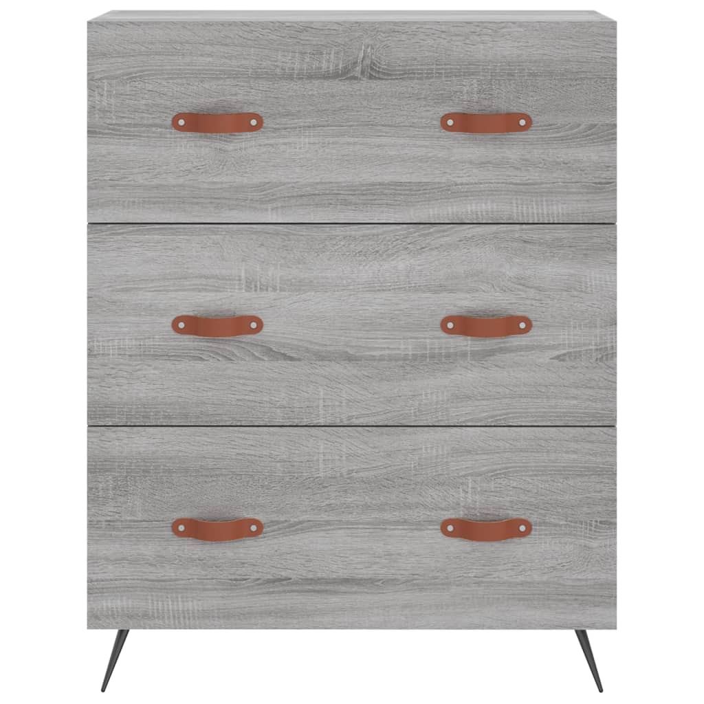 Visoka komoda siva sonome 69,5x34x180 cm od konstruiranog drva