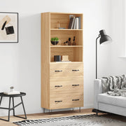 Visoka komoda hrasta sonome 69,5x34x180cm od konstruiranog drva