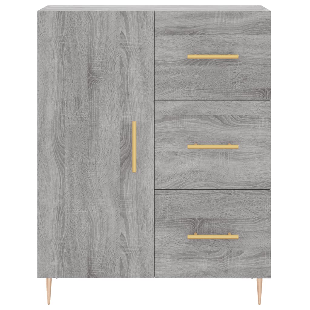 Visoka komoda siva sonome 69,5x34x180 cm od konstruiranog drva