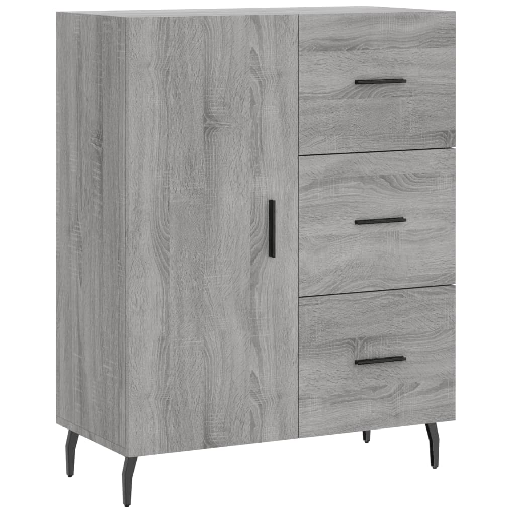 Visoka komoda siva sonome 69,5x34x180 cm od konstruiranog drva