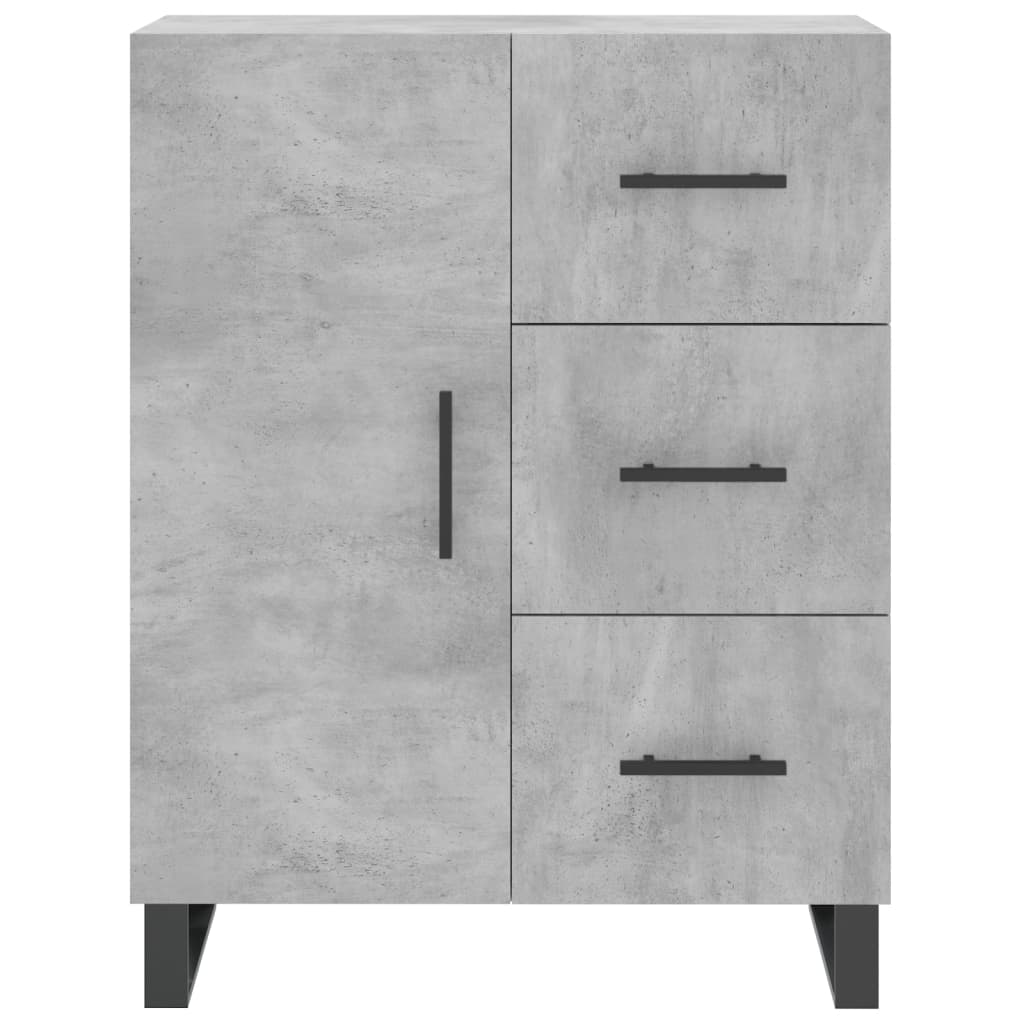 Visoka komoda siva betona 69,5x34x180 cm od konstruiranog drva