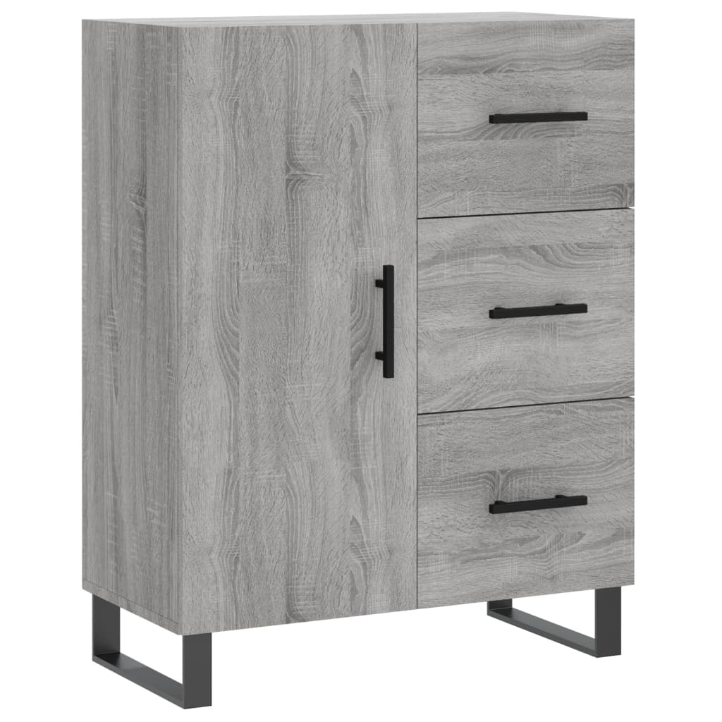 Visoka komoda siva sonome 69,5x34x180 cm od konstruiranog drva