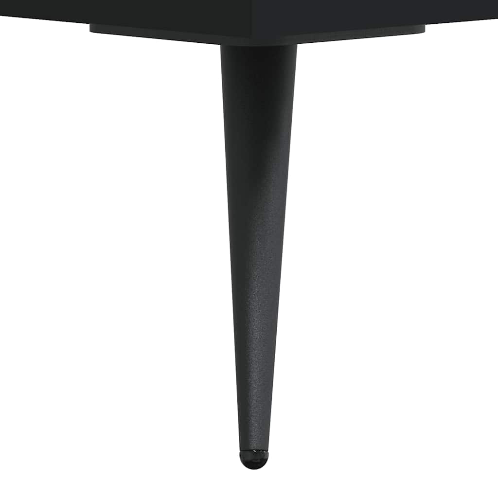 Visoka komoda crni 69,5x34x180 cm konstruirano drvo