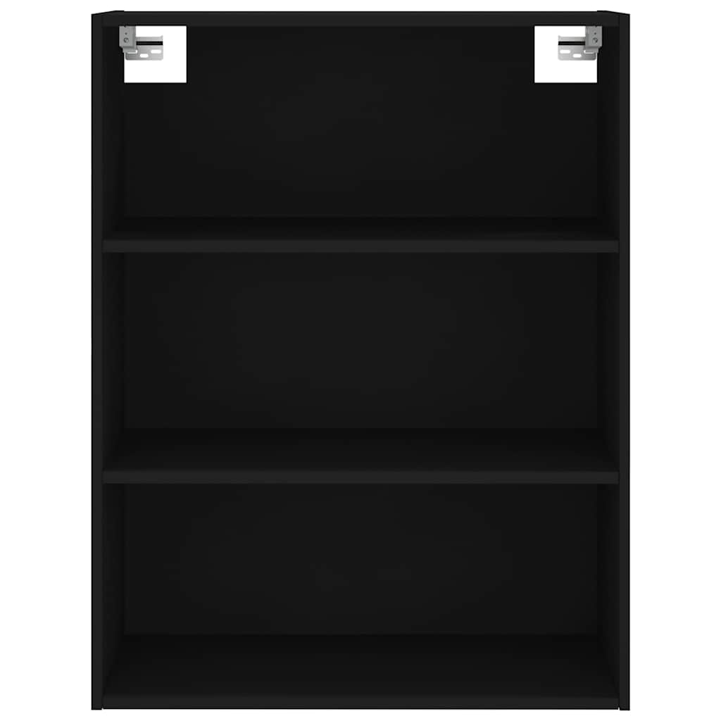 Visoka komoda crni 69,5x34x180 cm konstruirano drvo