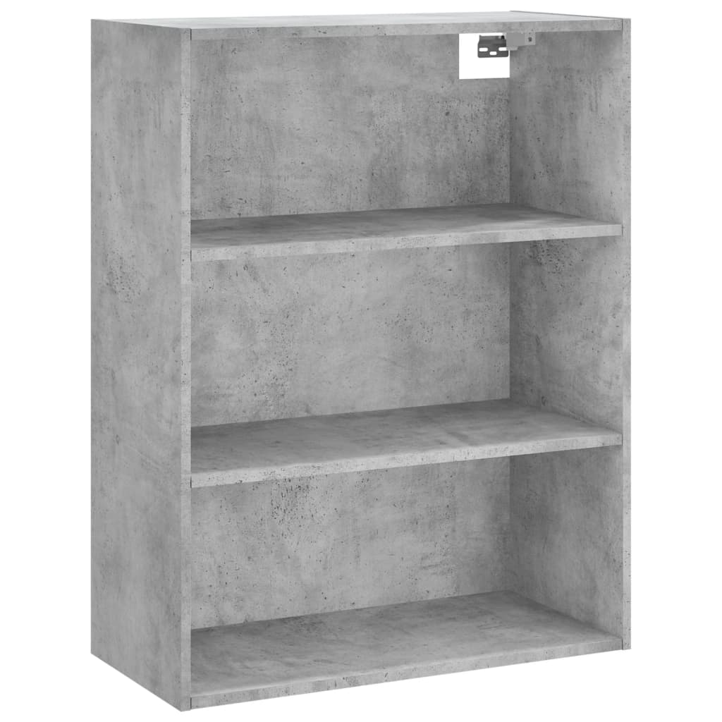 Visoka komoda siva betona 69,5x34x180 cm od konstruiranog drva