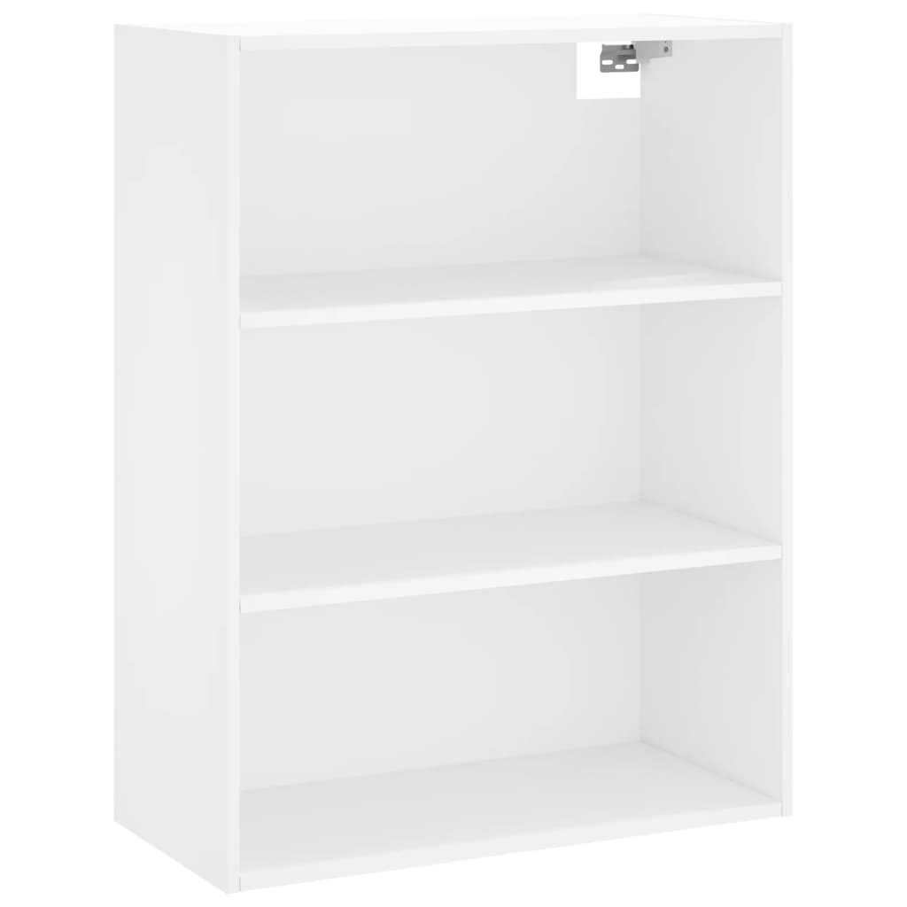 Visoka komoda bijela 69,5x34x180 cm konstruirano drvo