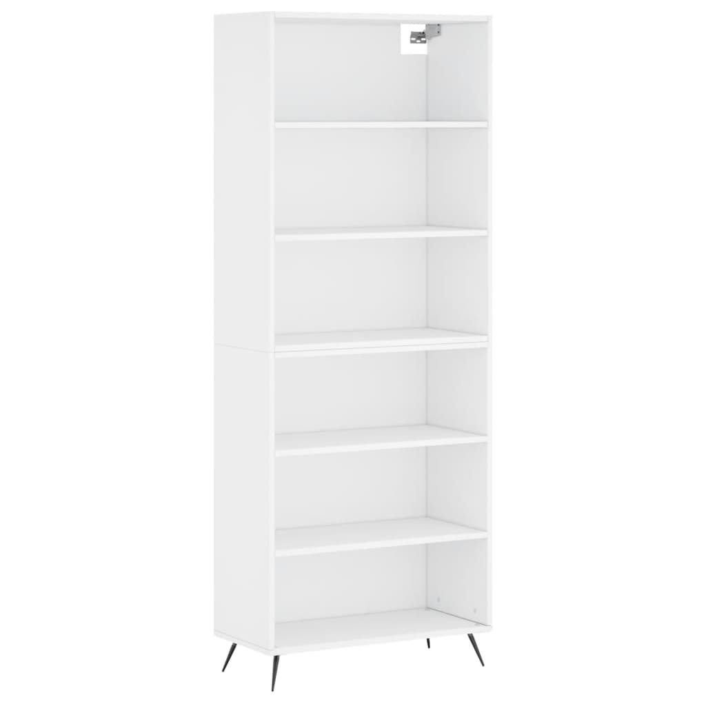 Visoka komoda bijela 69,5 x 32,5 x 180 cm od konstruiranog drva