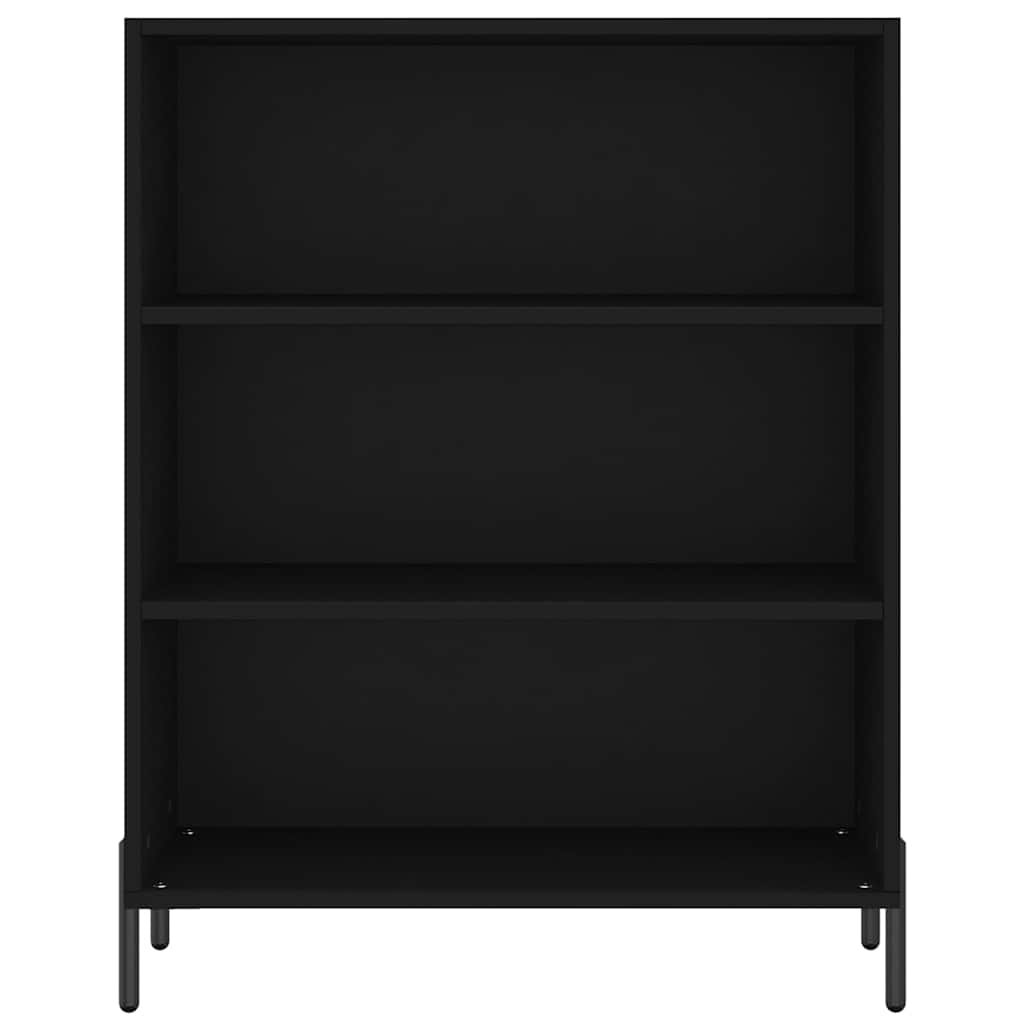 Visoka komoda crna 69,5 x 32,5 x 180 cm od konstruiranog drva