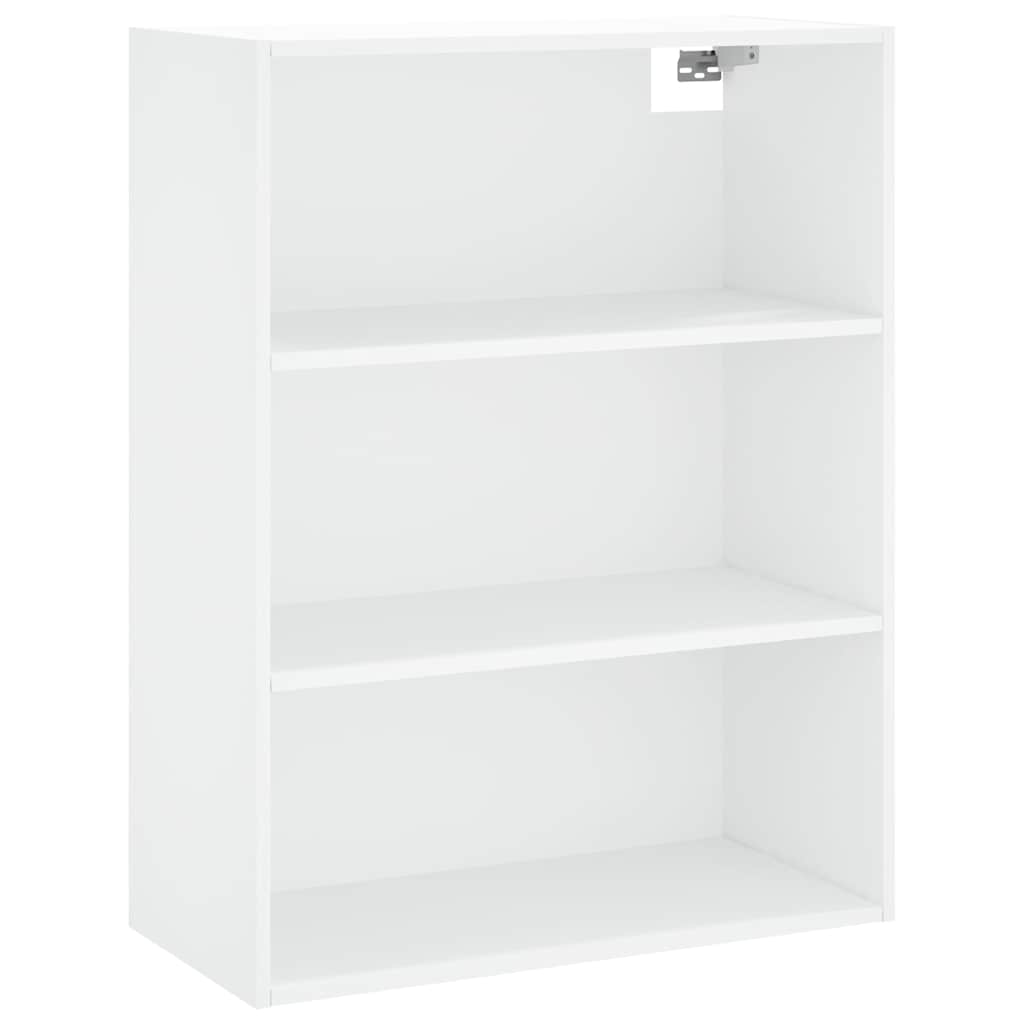 Visoka komoda bijela 69,5x34x180 cm konstruirano drvo