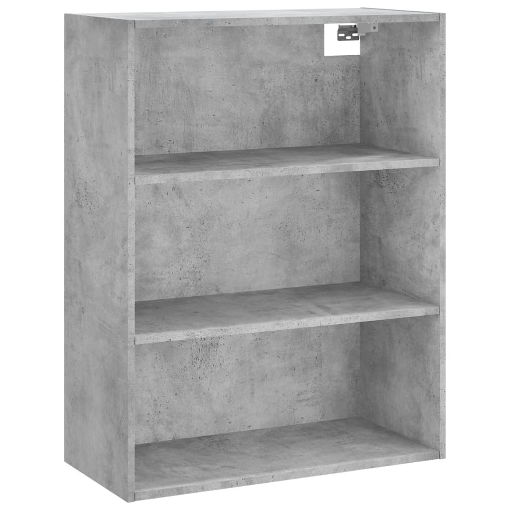 Visoka komoda siva betona 69,5x34x180 cm od konstruiranog drva
