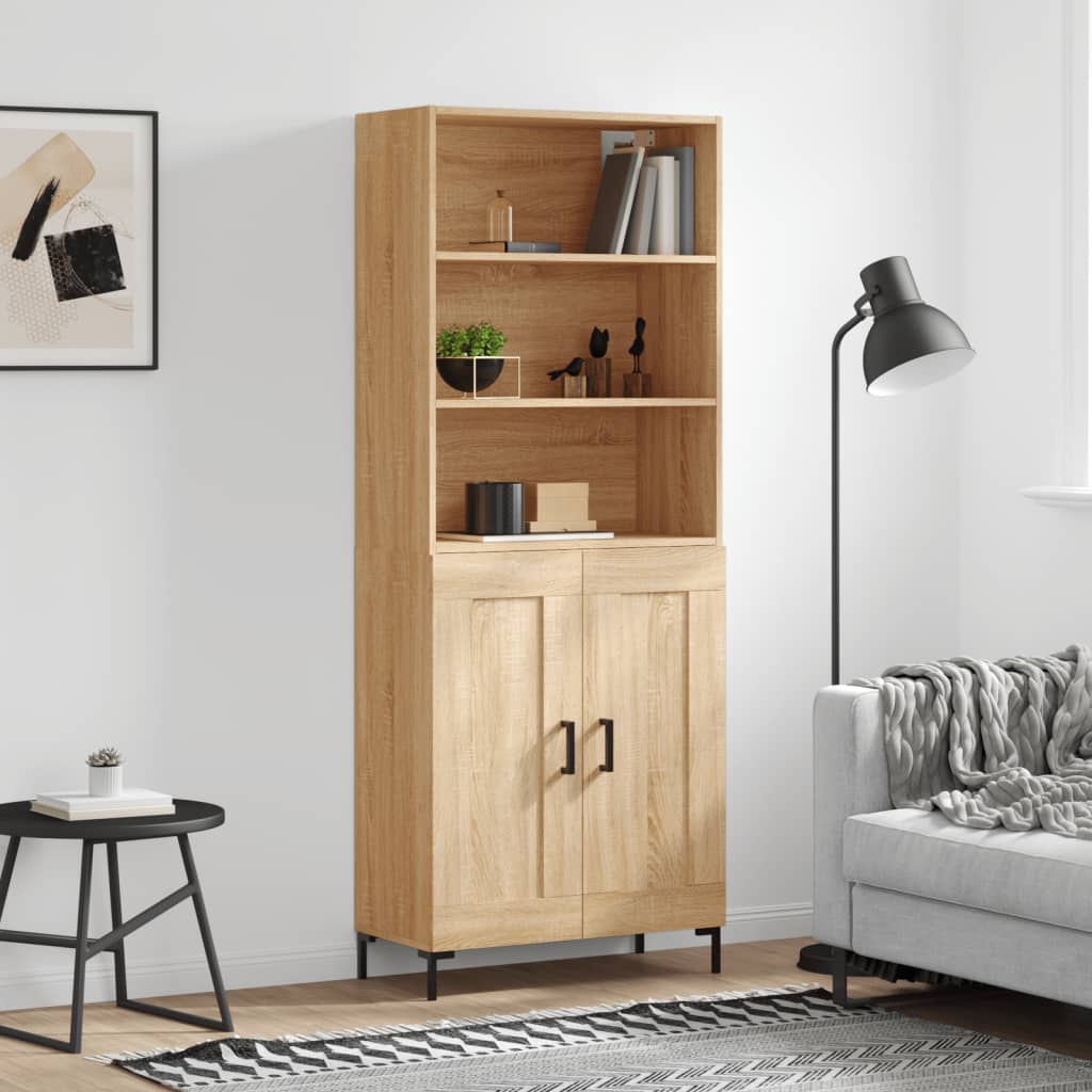 Visoka komoda hrasta sonome 69,5x34x180cm od konstruiranog drva