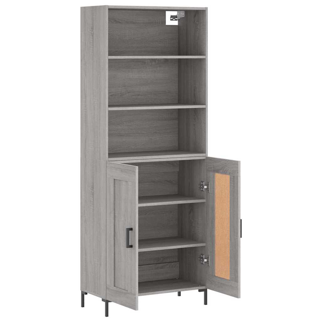 Visoka komoda siva sonome 69,5x34x180 cm od konstruiranog drva