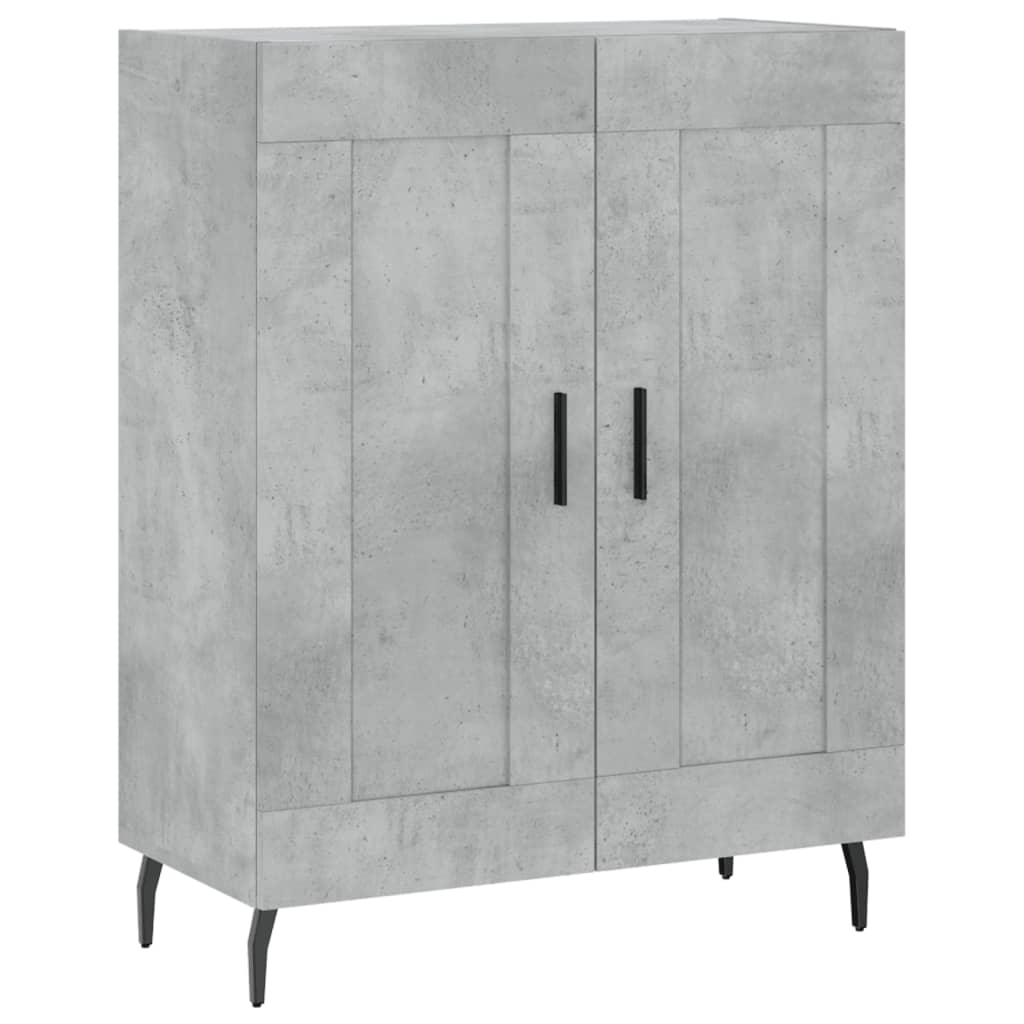 Visoka komoda siva betona 69,5x34x180 cm od konstruiranog drva
