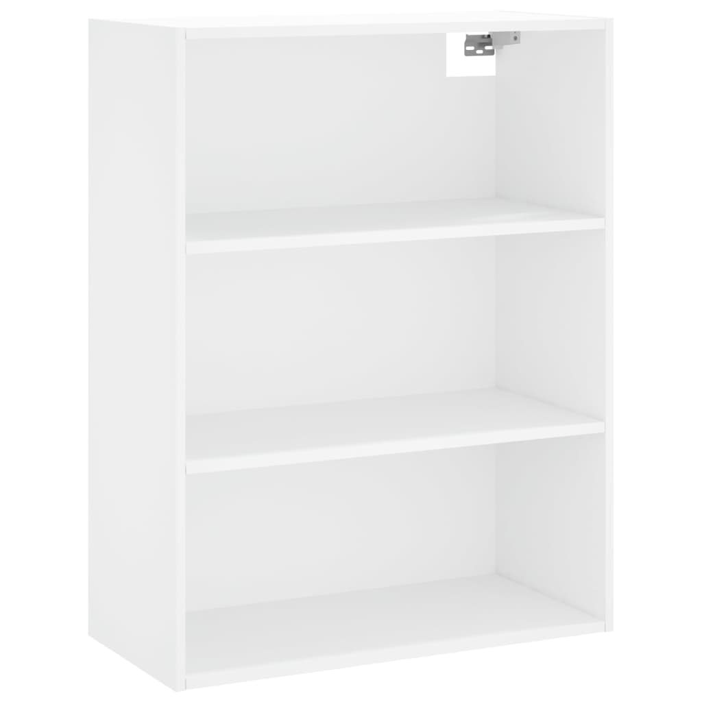 Visoka komoda bijela 69,5x34x180 cm konstruirano drvo