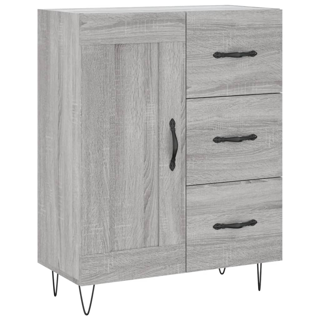 Visoka komoda siva sonome 69,5x34x180 cm od konstruiranog drva