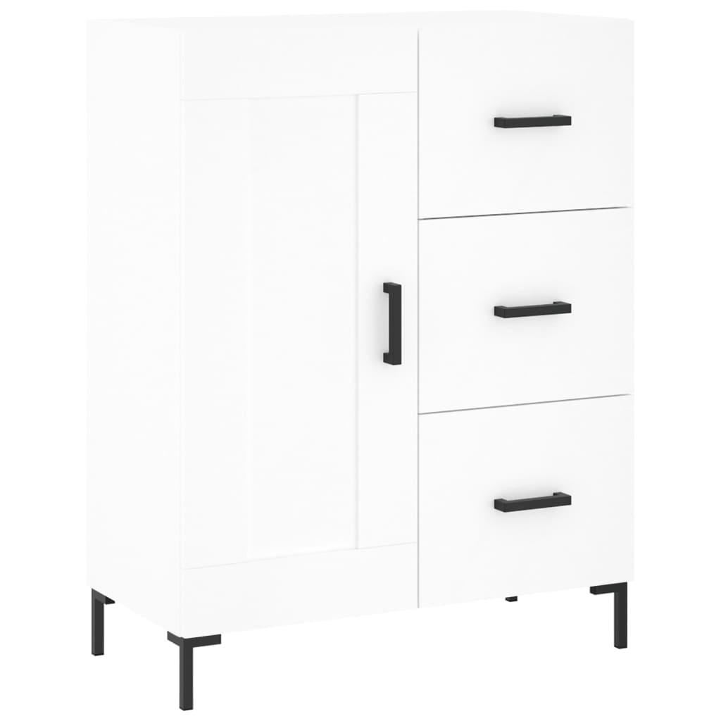 Visoka komoda bijela 69,5x34x180 cm konstruirano drvo