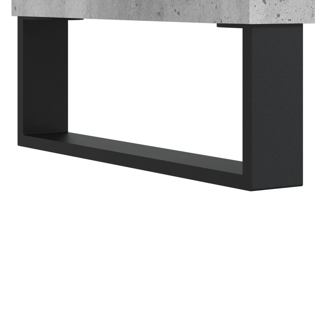 Visoka komoda siva betona 69,5x34x180 cm od konstruiranog drva