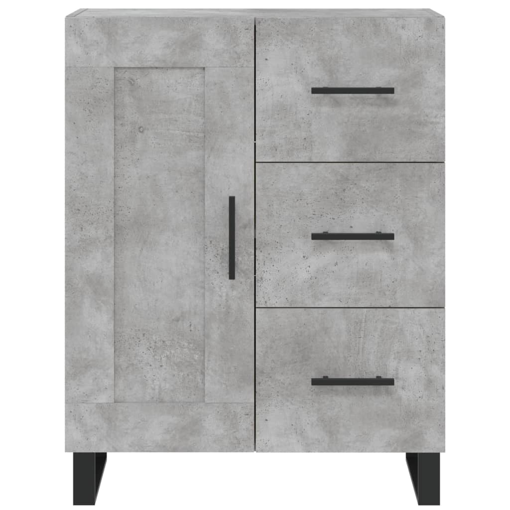 Visoka komoda siva betona 69,5x34x180 cm od konstruiranog drva