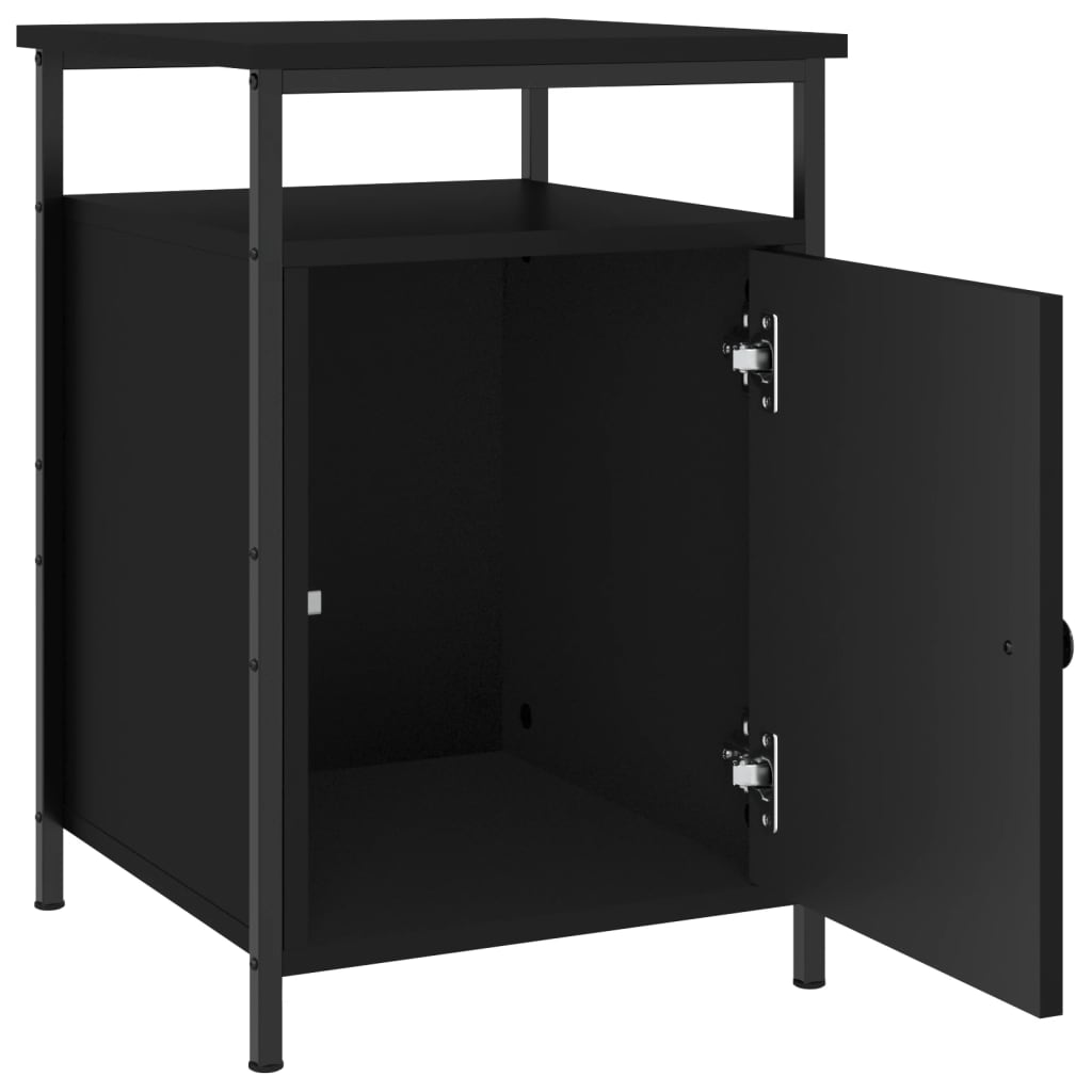 Noćni ormarići 2 kom crni 40x42x60 cm konstruirano drvo