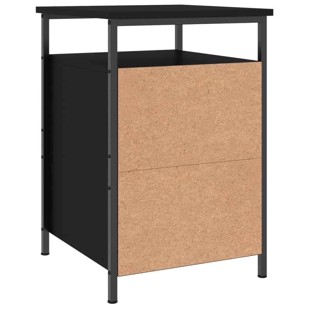 Noćni ormarići 2 kom crni 40x42x60 cm konstruirano drvo