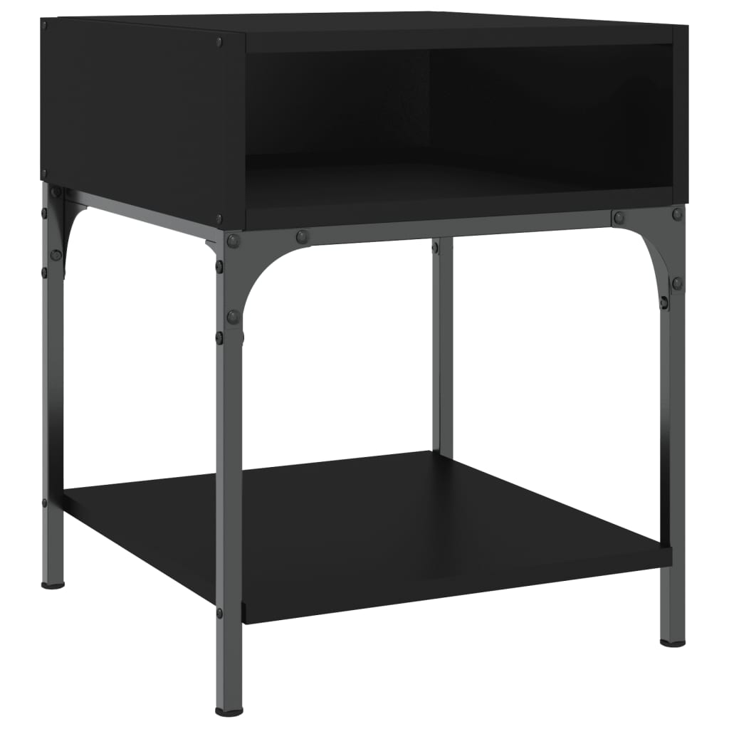 Noćni ormarići 2 kom crni 40 x 41 x 50 cm od konstruiranog drva