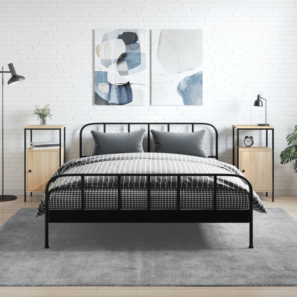 Noćni ormarići 2 kom boja hrasta 41x31x80 cm konstruirano drvo