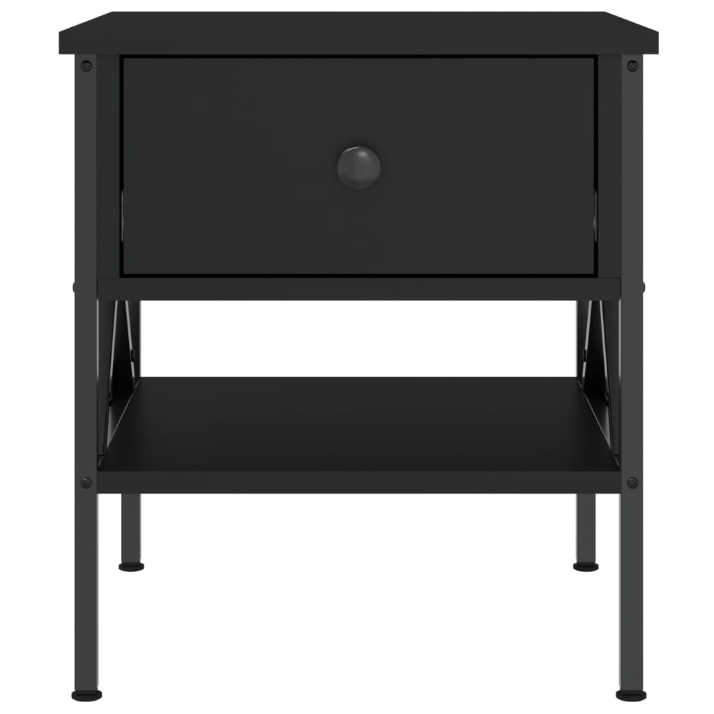 Noćni ormarić crni 40 x 42 x 45 cm od konstruiranog drva