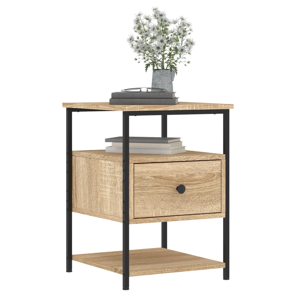 Noćni ormarić boja hrasta 40 x 42 x 56 cm od konstruiranog drva