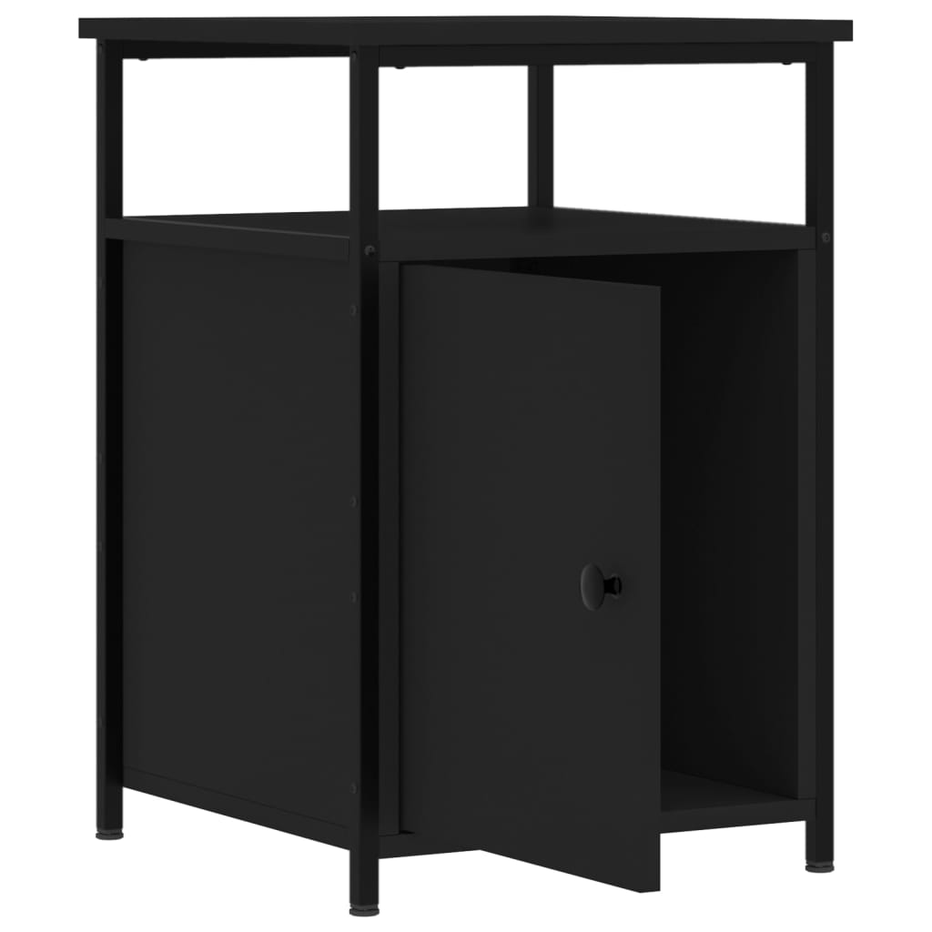 Noćni ormarići 2 kom crni 40x42x60 cm konstruirano drvo