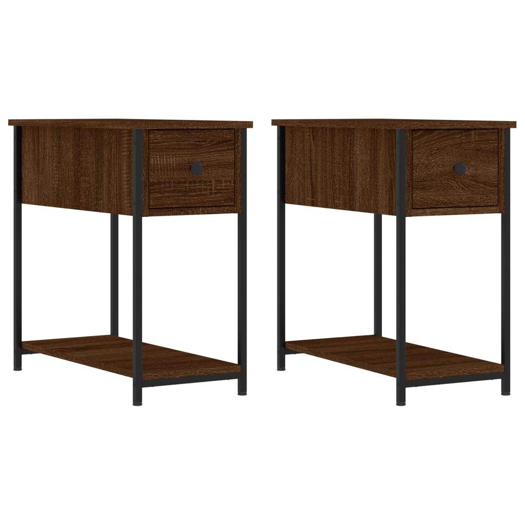 Noćni ormarići 2 kom boja hrasta 30x60x60 cm konstruirano drvo
