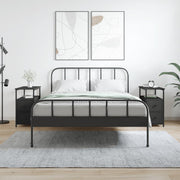 Noćni ormarići 2 kom crni 30 x 60 x 60 cm od konstruiranog drva
