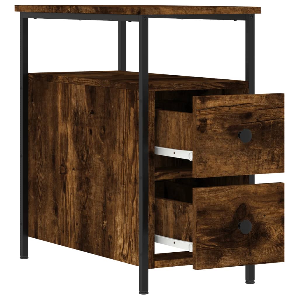 Noćni ormarići 2 kom boja hrasta 30x60x60 cm konstruirano drvo
