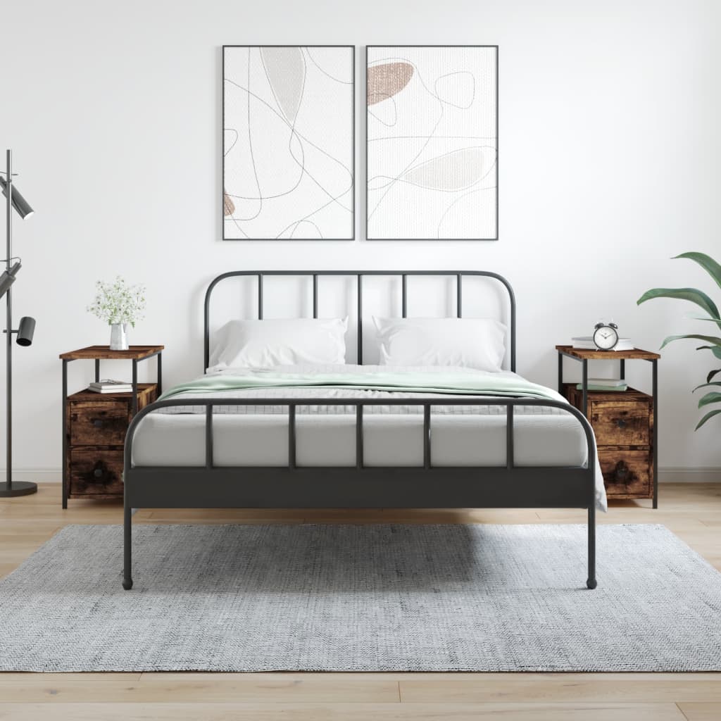 Noćni ormarići 2 kom boja hrasta 30x60x60 cm konstruirano drvo