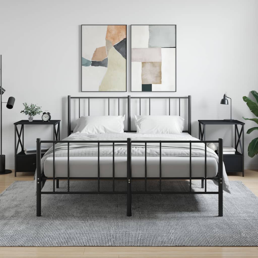 Noćni ormarići 2 kom crni 50 x 41 x 65 cm od konstruiranog drva