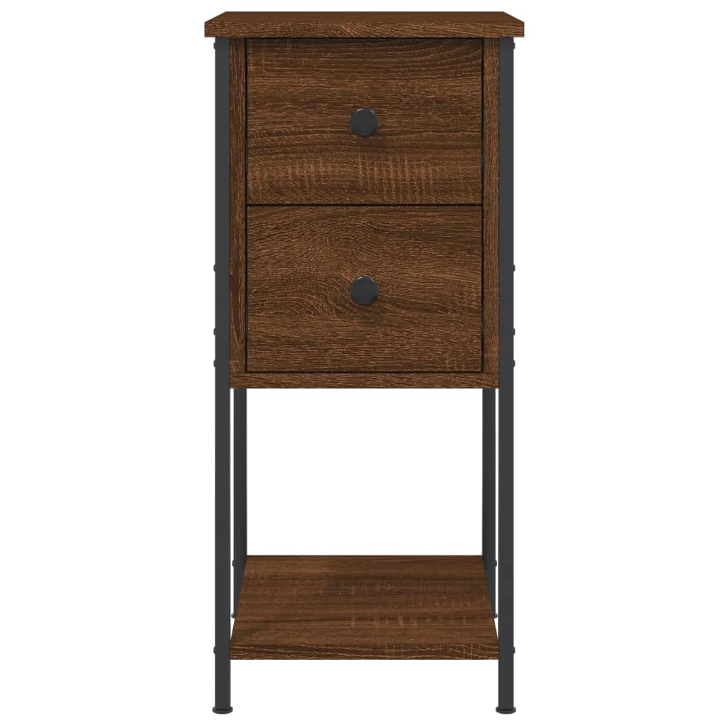 Noćni ormarići 2 kom boja hrasta 32x42x70 cm konstruirano drvo