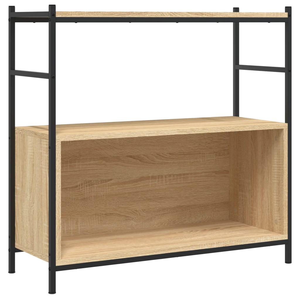 Regal za knjige boja hrasta 80 x 30 x 78,5 cm od drva i željeza