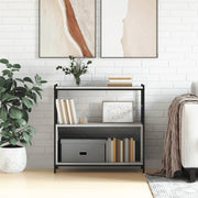 Regal za knjige siva boja hrasta 80x30x78,5 cm drvo i željezo