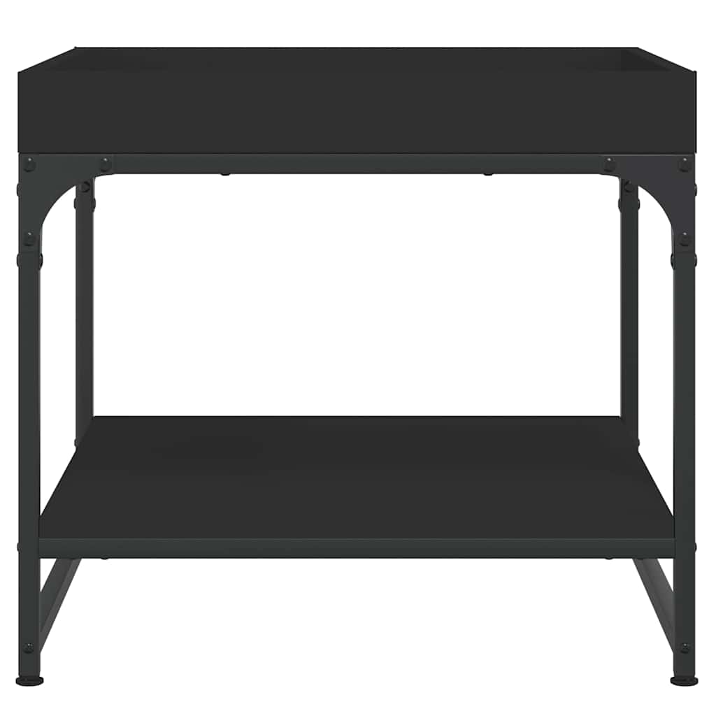 Stolić za kavu crni 49,5 x 49,5 x 45 cm od konstruiranog drva