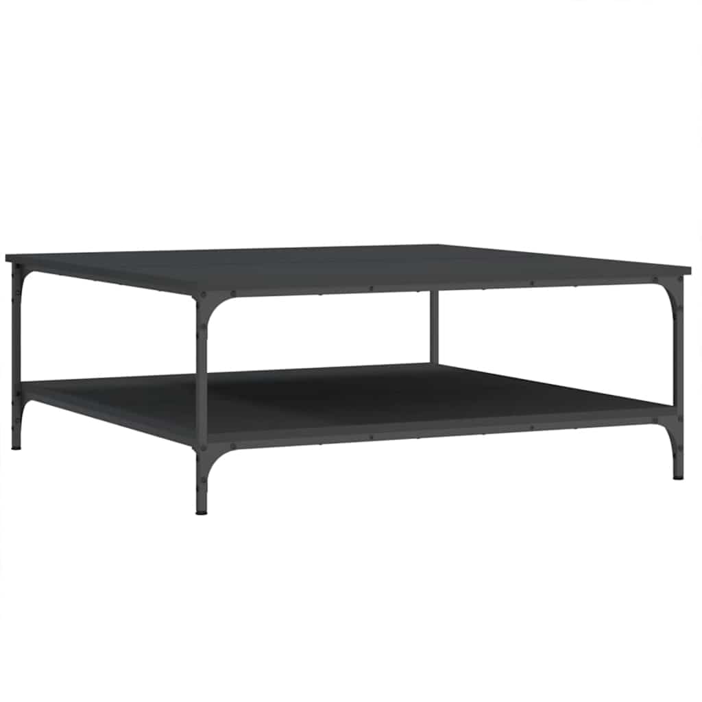Stolić za kavu crni 100 x 100 x 40 cm od konstruiranog drva