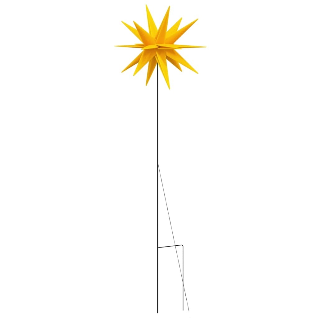 Božićna svjetla sa šiljcima 3 kom LED sklopiva žuta 57 cm