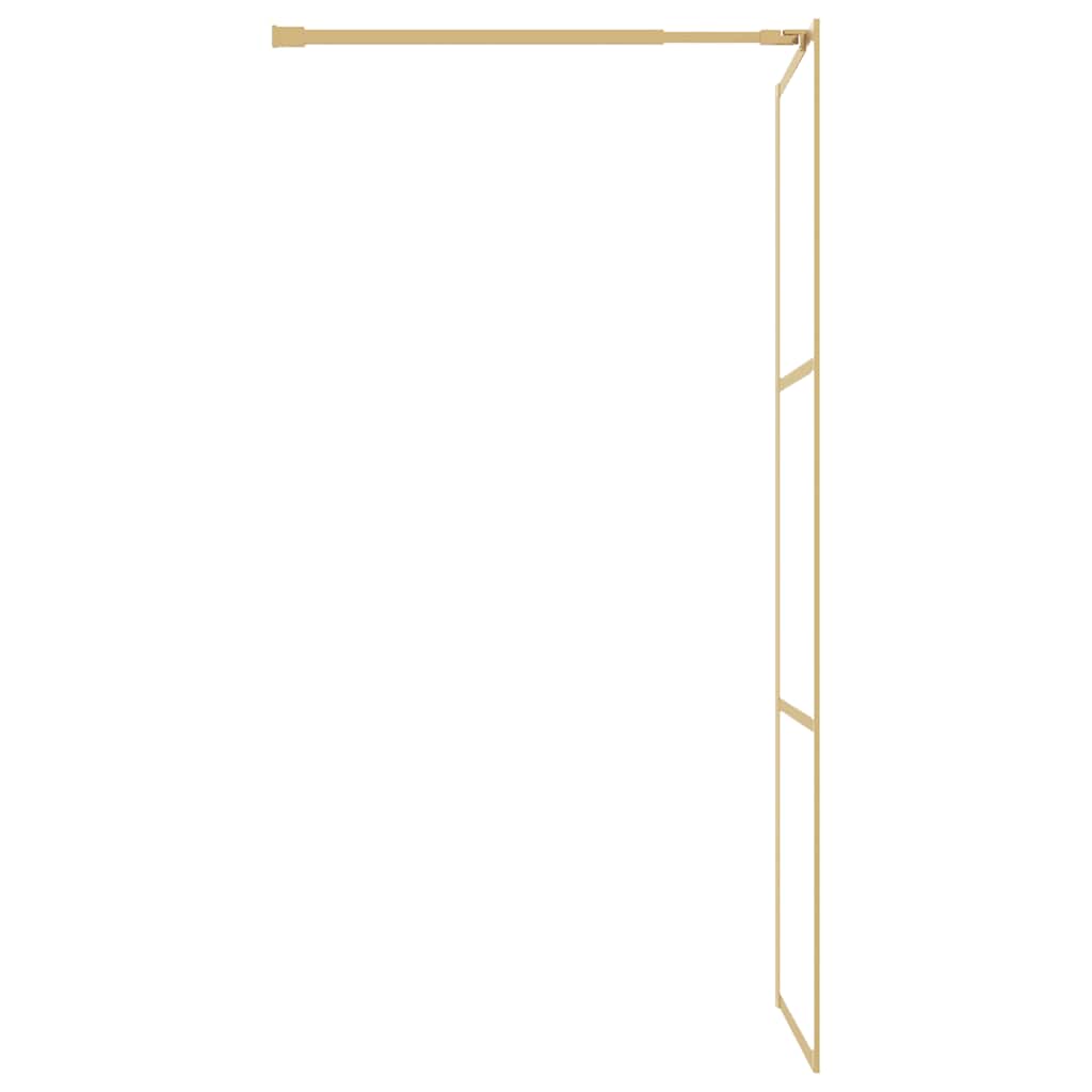 Stijenka za walk-in tuš sa staklom ESG zlatna 90 x 195 cm
