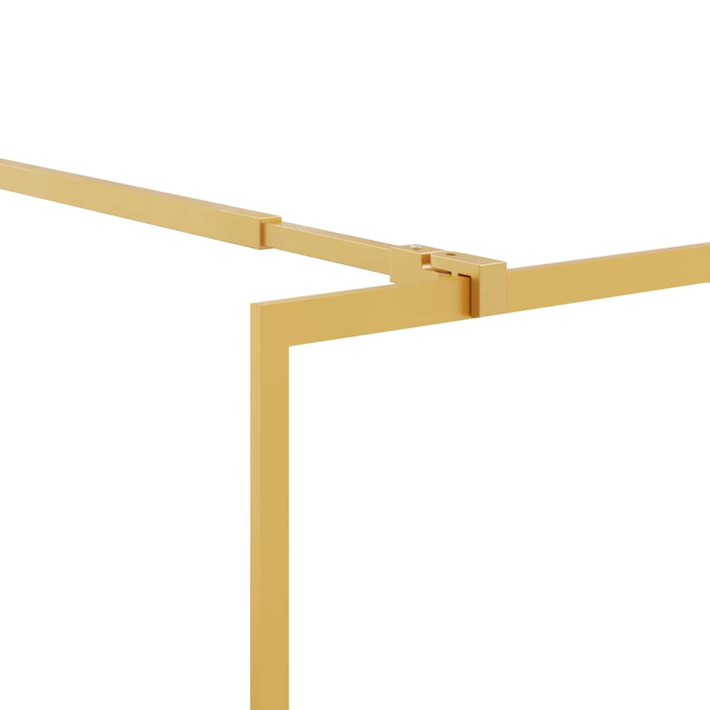 Stijenka za walk-in tuš sa staklom ESG zlatna 115 x 195 cm