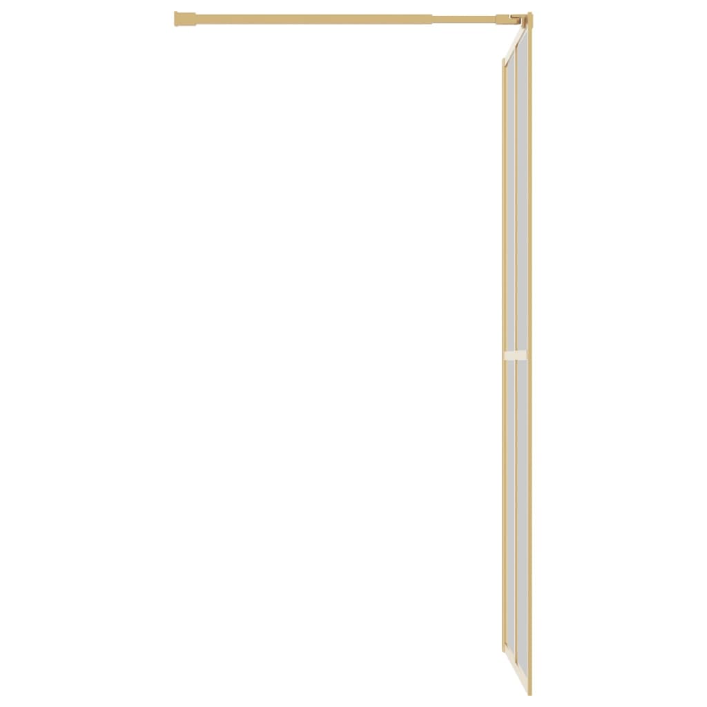 Stijenka za walk-in tuš sa staklom ESG zlatna 100 x 195 cm