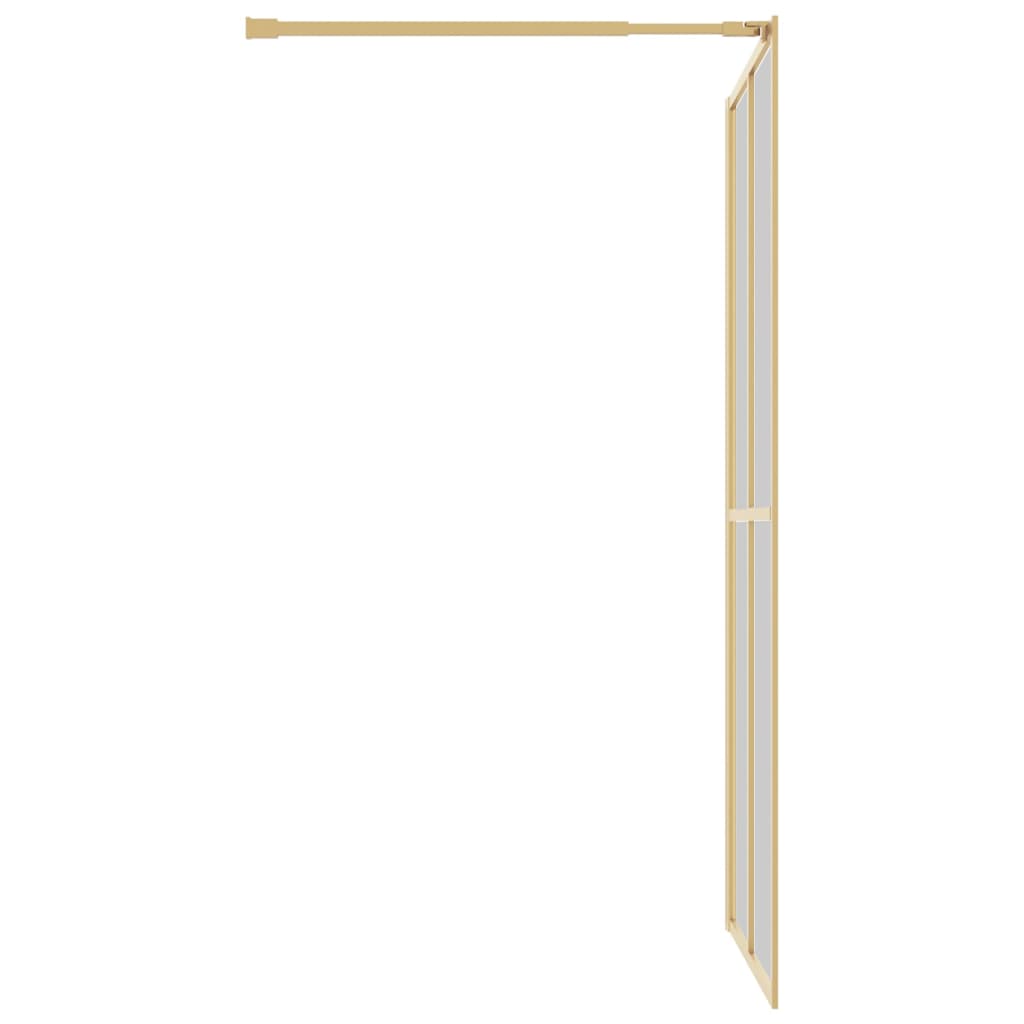 Stijenka za walk-in tuš sa staklom ESG zlatna 118 x 195 cm