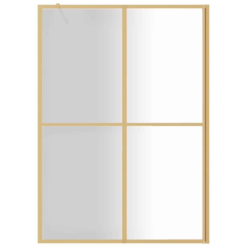 Stijenka za walk-in tuš sa staklom ESG zlatna 140 x 195 cm